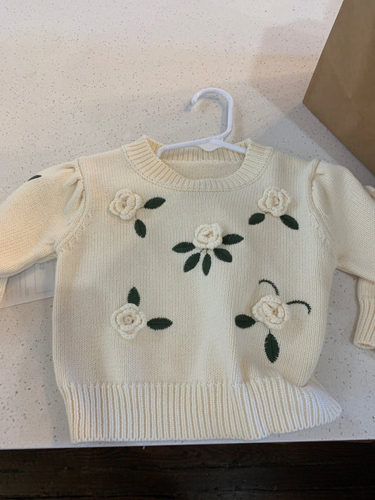 Flower Print Sweater