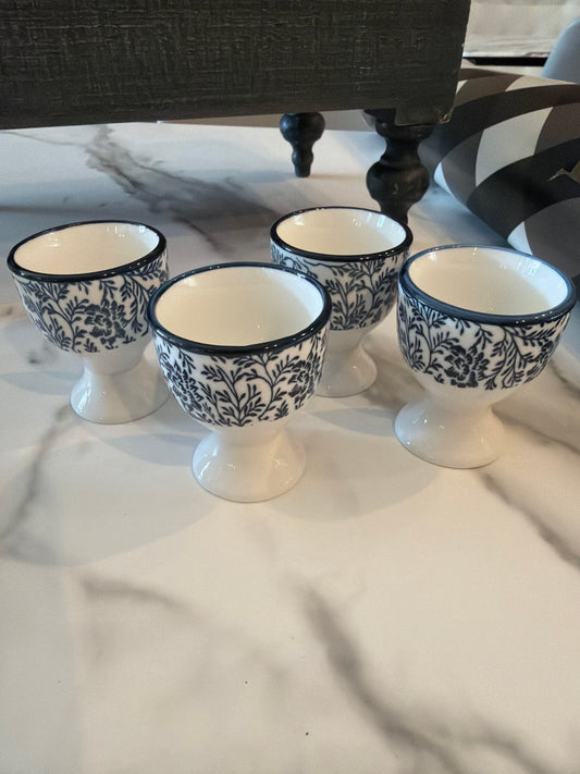 Blue and White Egg Cups