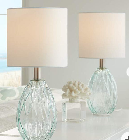 Blue/Green Glass Lamps