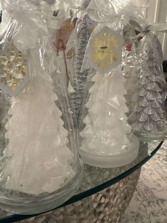 Christmas tree Candle on Holder Set