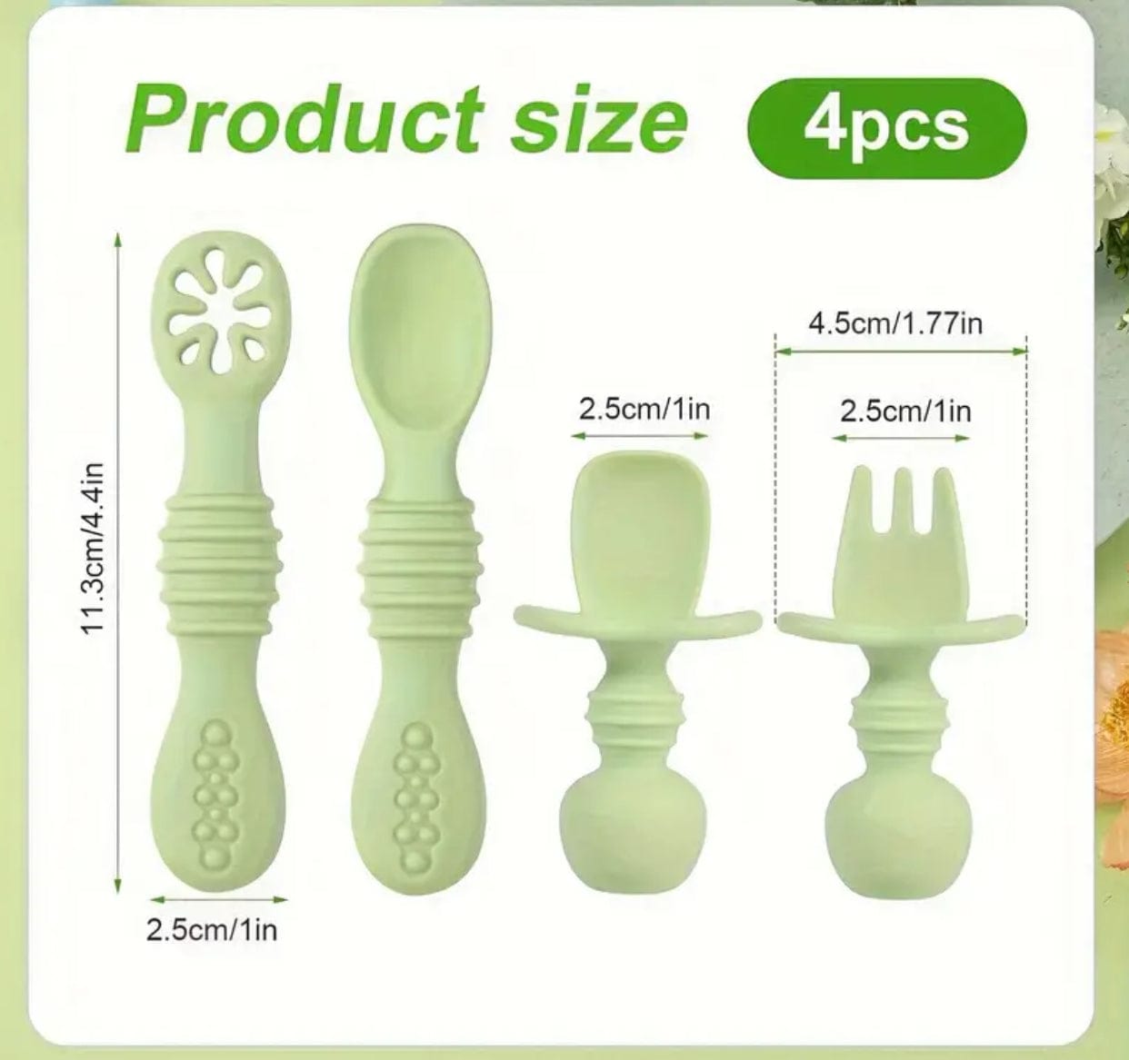 Silicone Spoon & Fork Set
