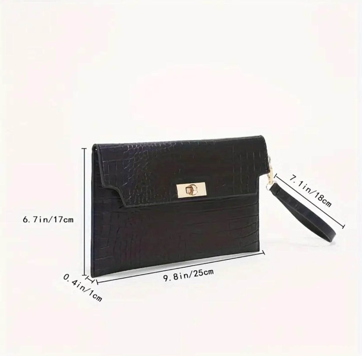 Elegant Crocodile Pattern Clutch