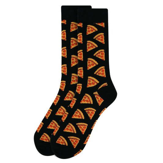 Mens Pizza Socks Black