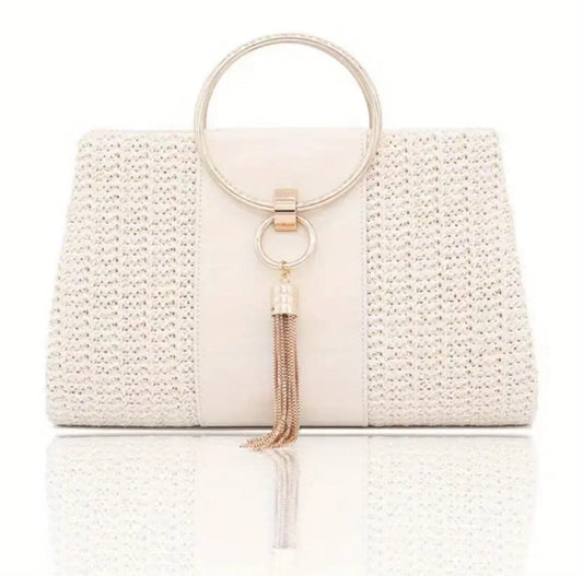 Woven Straw Purse