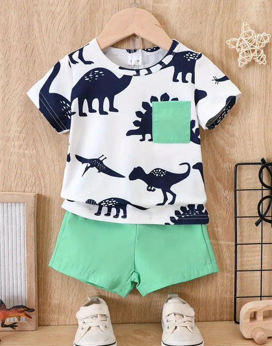 Dino Shirt and Shorts Set
