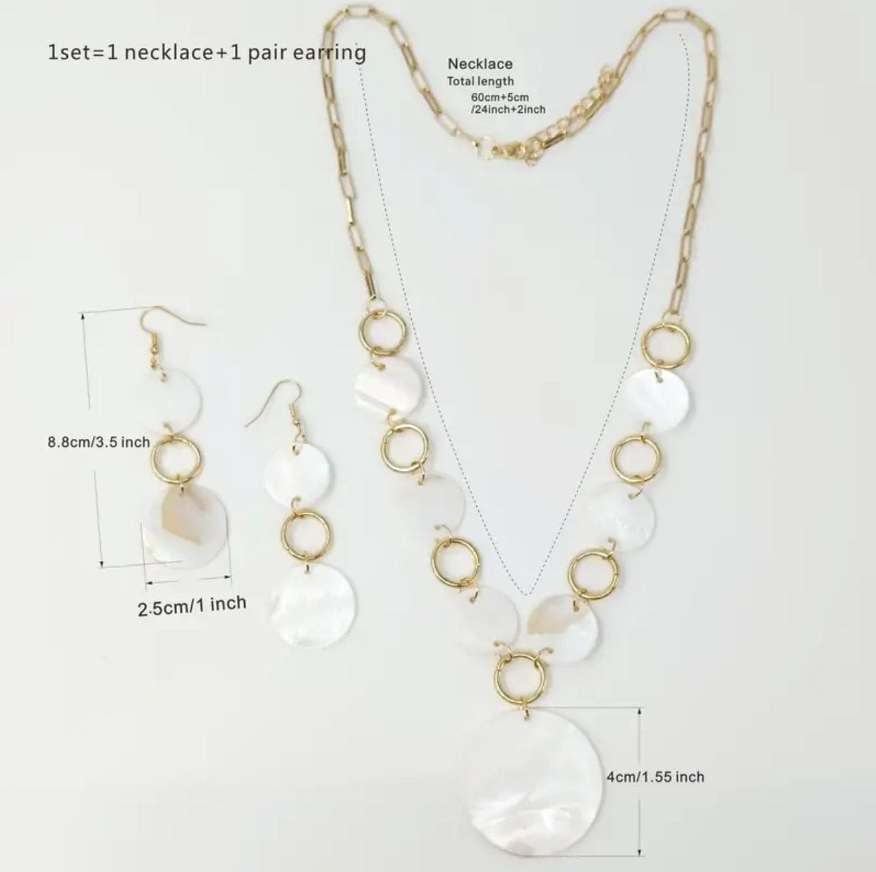 Shell Necklace and Earring Set