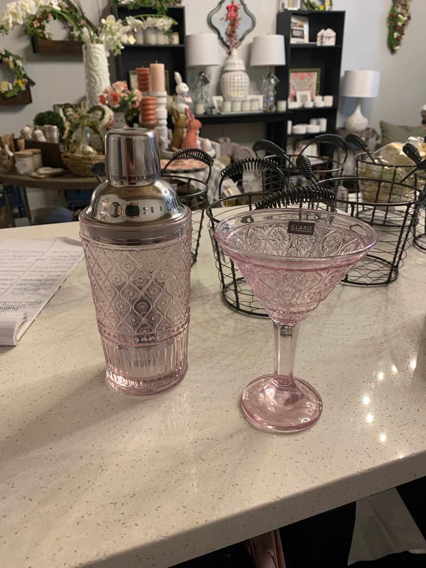 Pink Crystal Cocktail Set