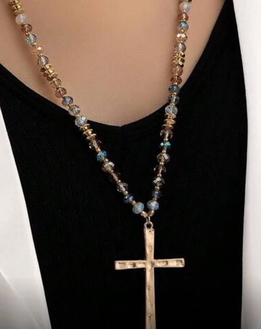 Beaded Cross Necklace