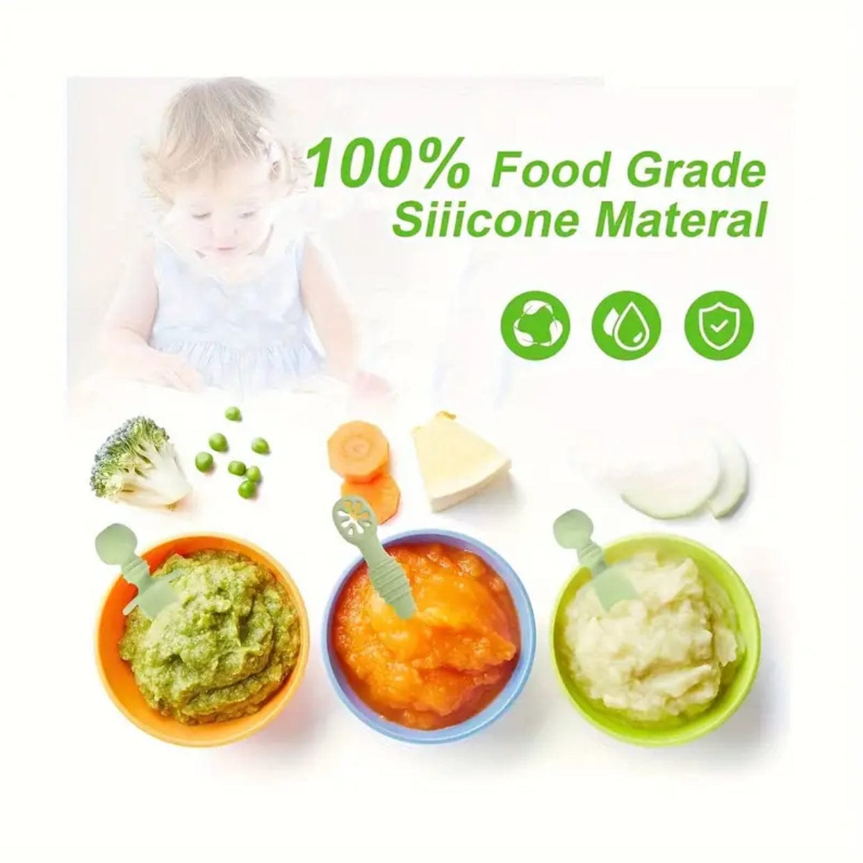 Silicone Spoon & Fork Set
