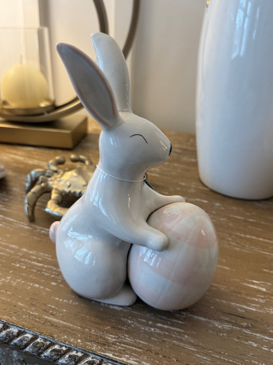 Ceramic Bunny With Egg