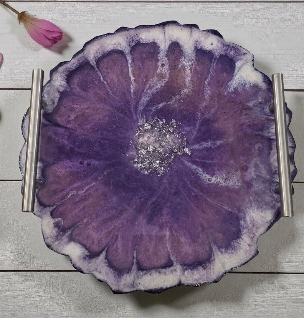 Handmade Abstract 10 in Resin Tray