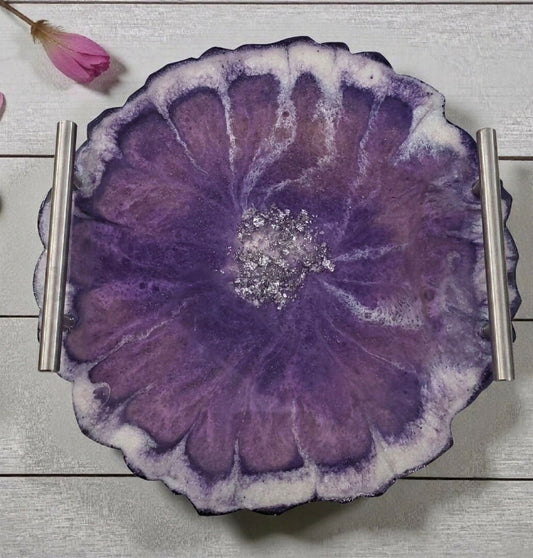 Handmade Abstract 10 in Resin Tray