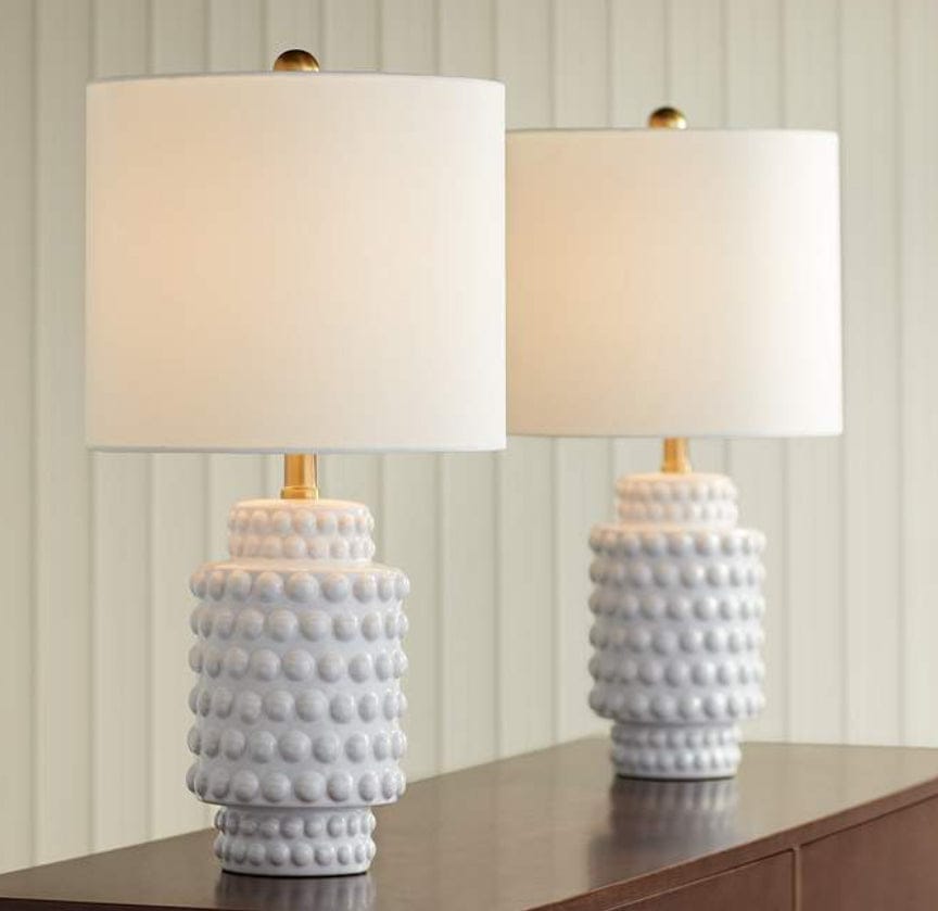 Hobnail White Ceramic