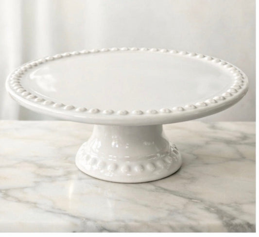 Ceramic Beaded Cake Plate