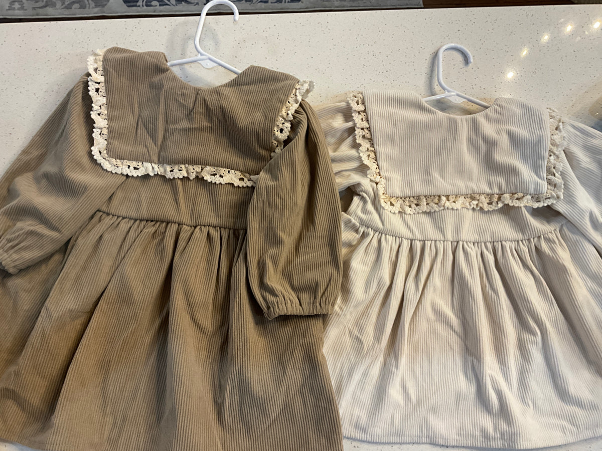 Howkidsss Girls Ribbed Ruffled Dress