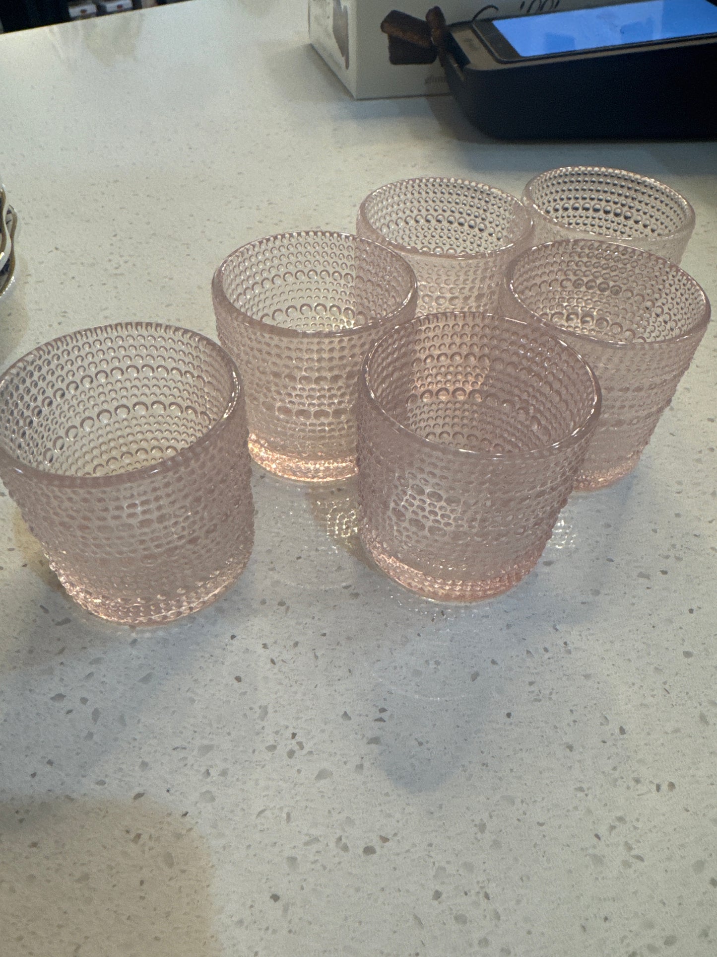 Hobnail Pink Shot Glass