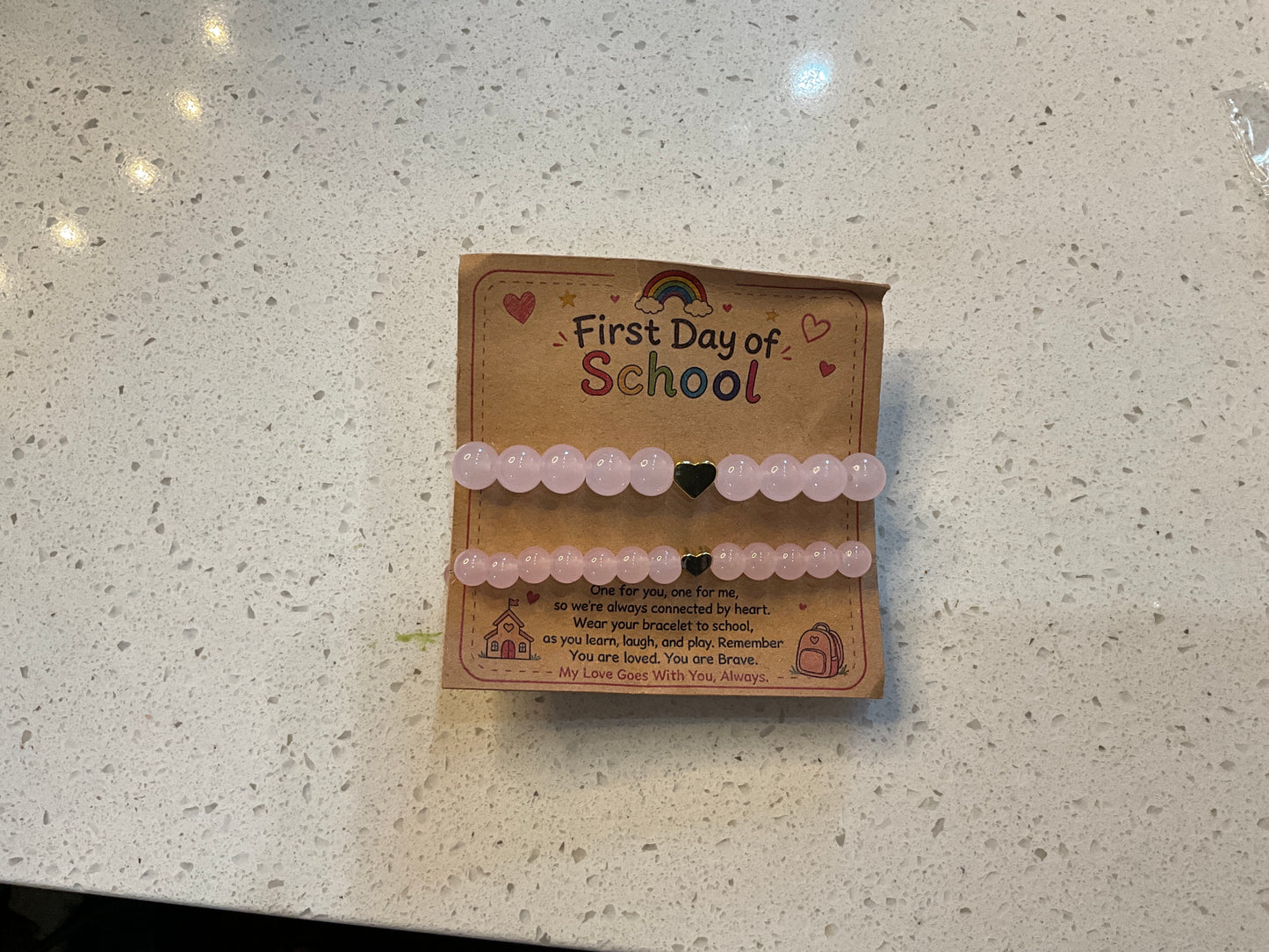 Girls First Day of School Bracelet