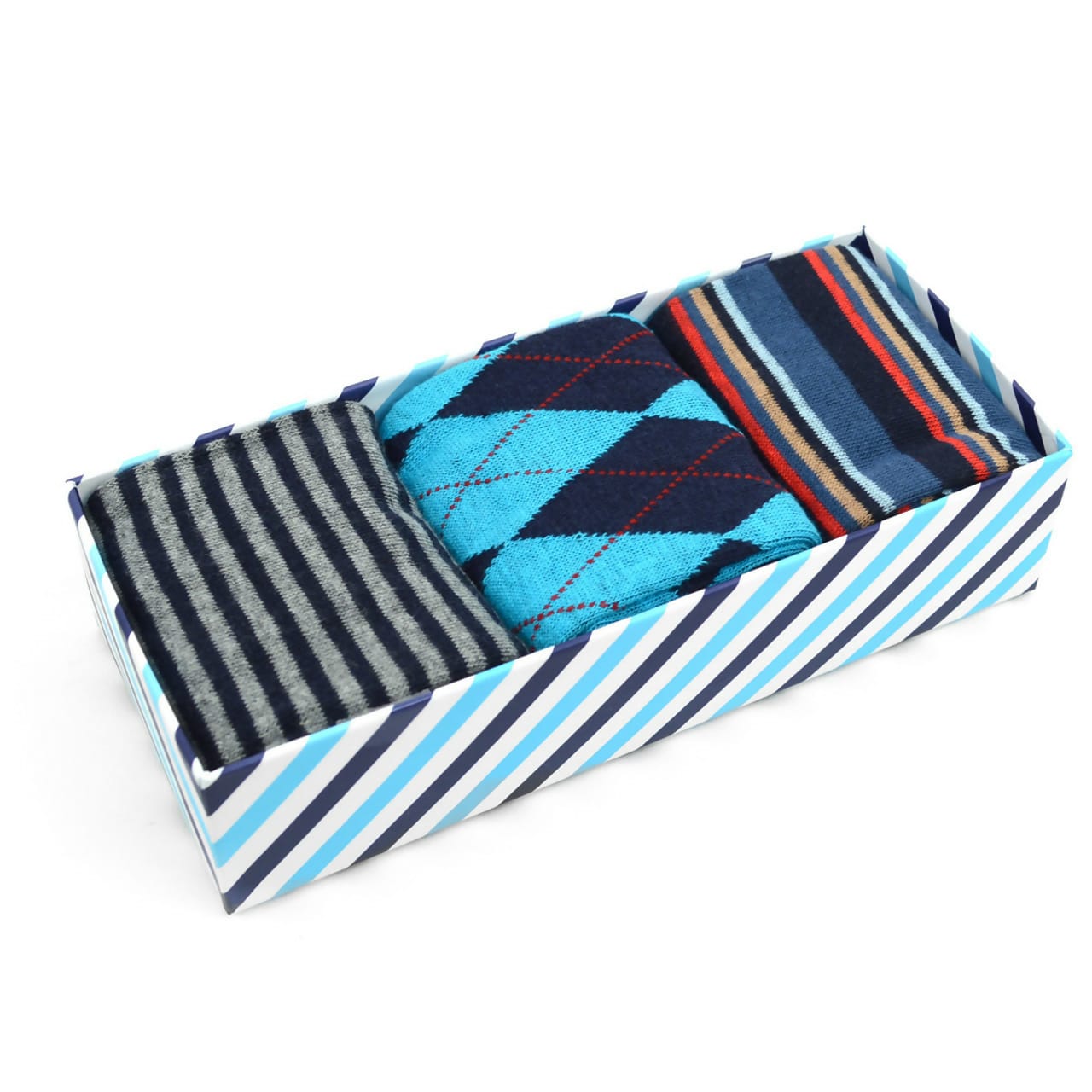 MENS BOX SET GR/BL