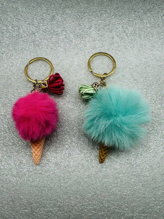 Ice Cream Cone Keychain