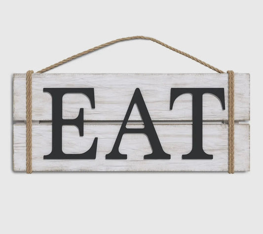 “EAT” Wood Sign