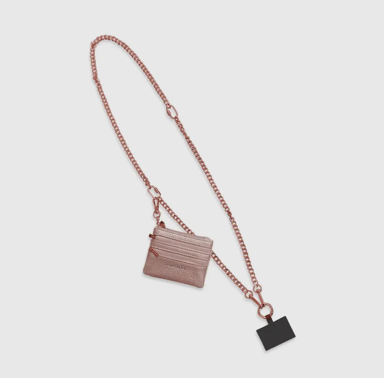 Clip & Go Crossbody Chain w/ Zippered Pouch