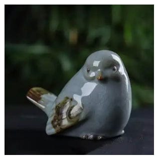 Small Ceramic Decorative Bird - Blue