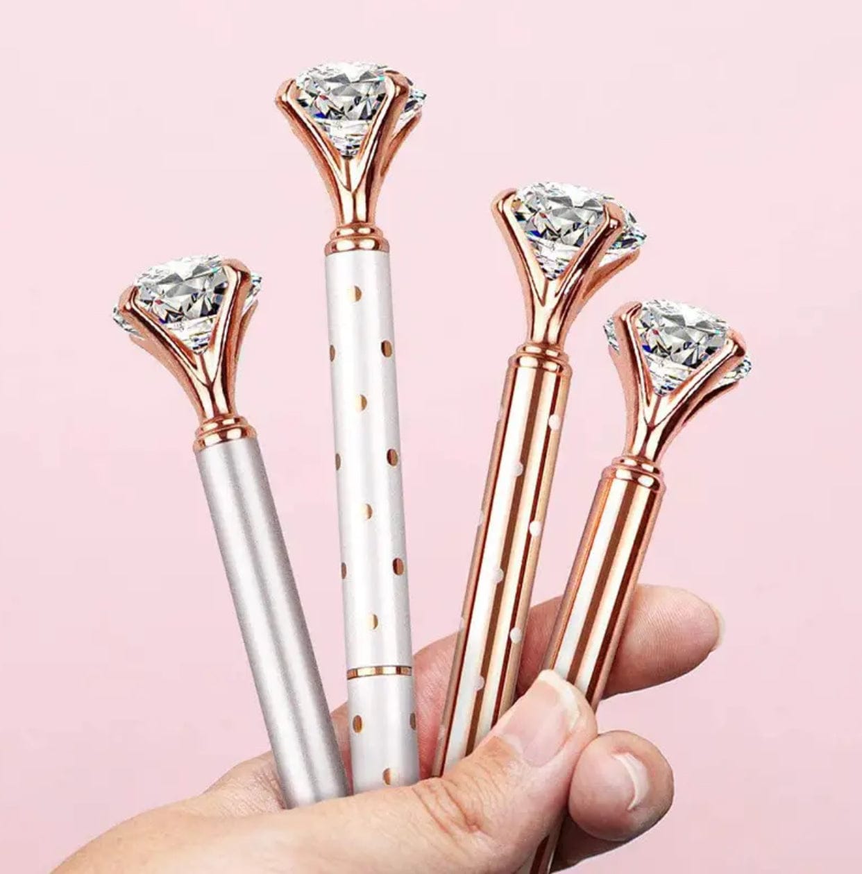 Rose Gold Jewel Top Pens
