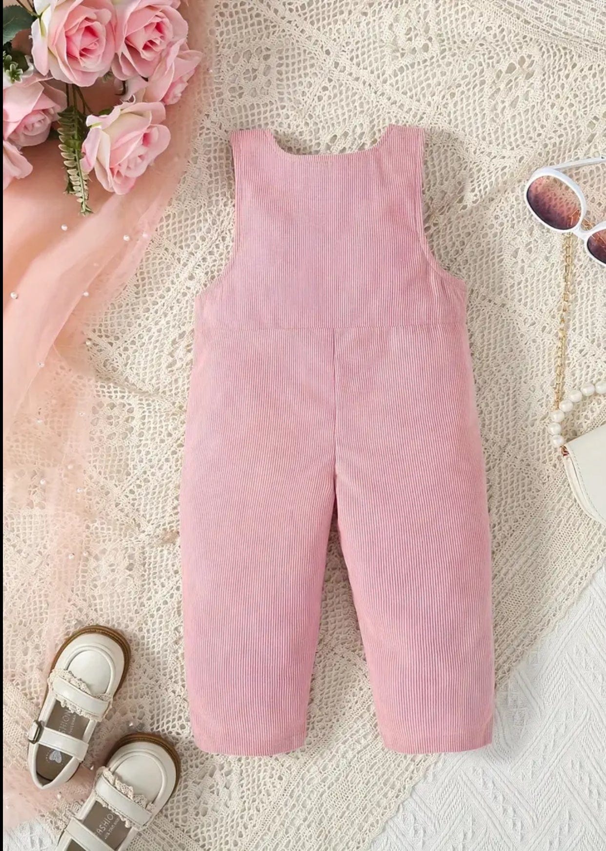 Sweet Heart Corduroy Jumpsuit for Baby Girls