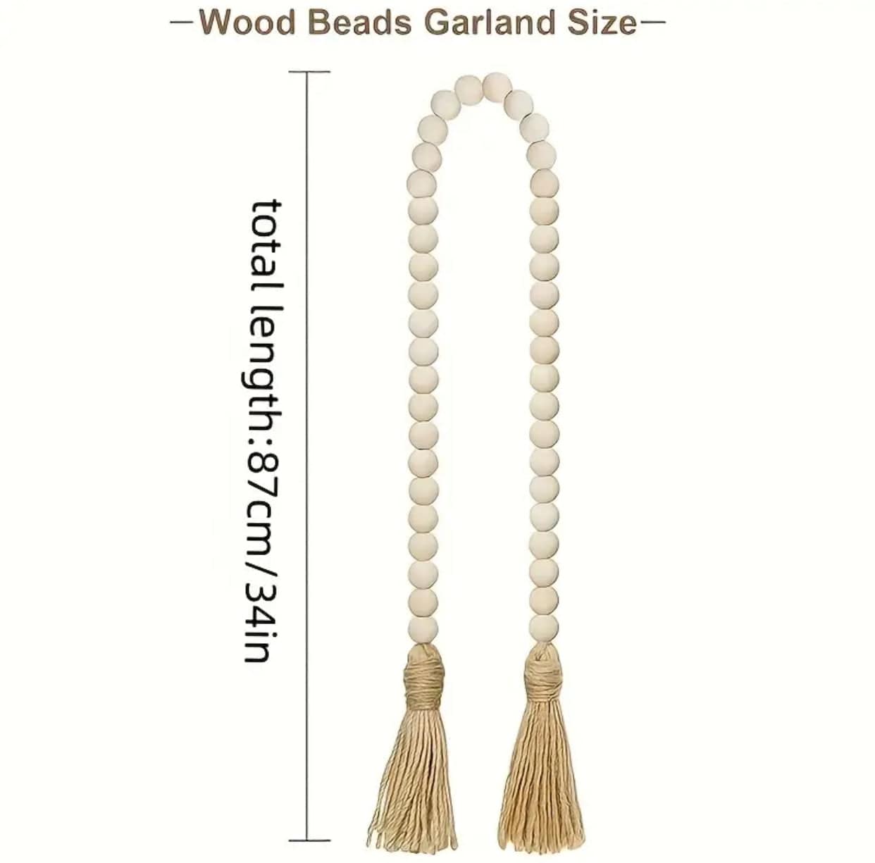 String of Decorative Wooden Beads