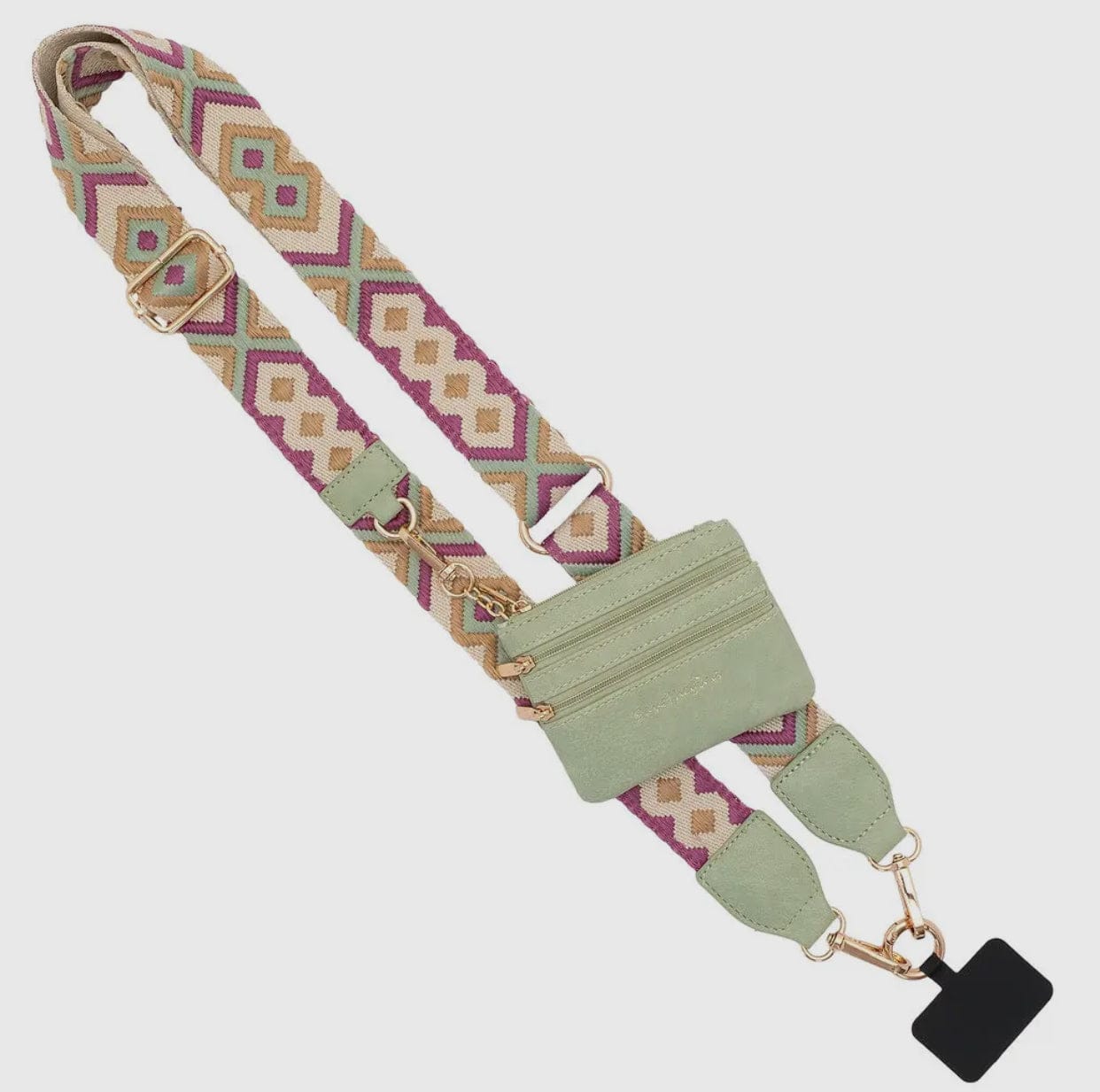 Clip & Go Crossbody Strap w/ Zippered Pouch