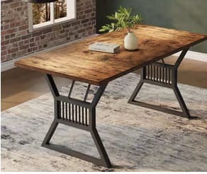 Farmhouse Table with Black Legs