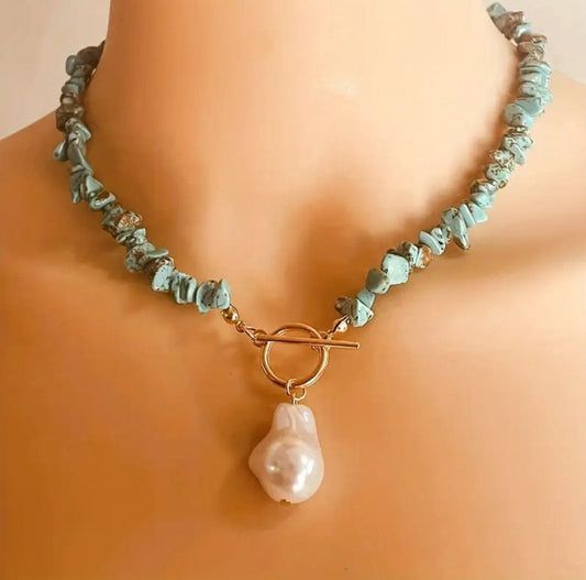 Turquoise Crushed Stone Nevklace