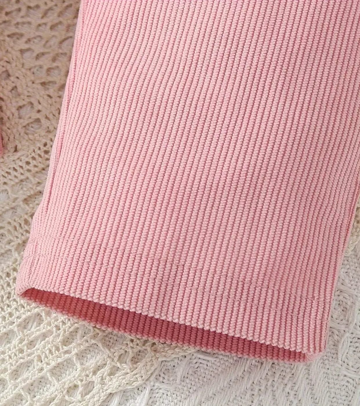 Sweet Heart Corduroy Jumpsuit for Baby Girls