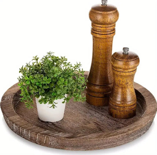 Rustic Wood Decorative Tray