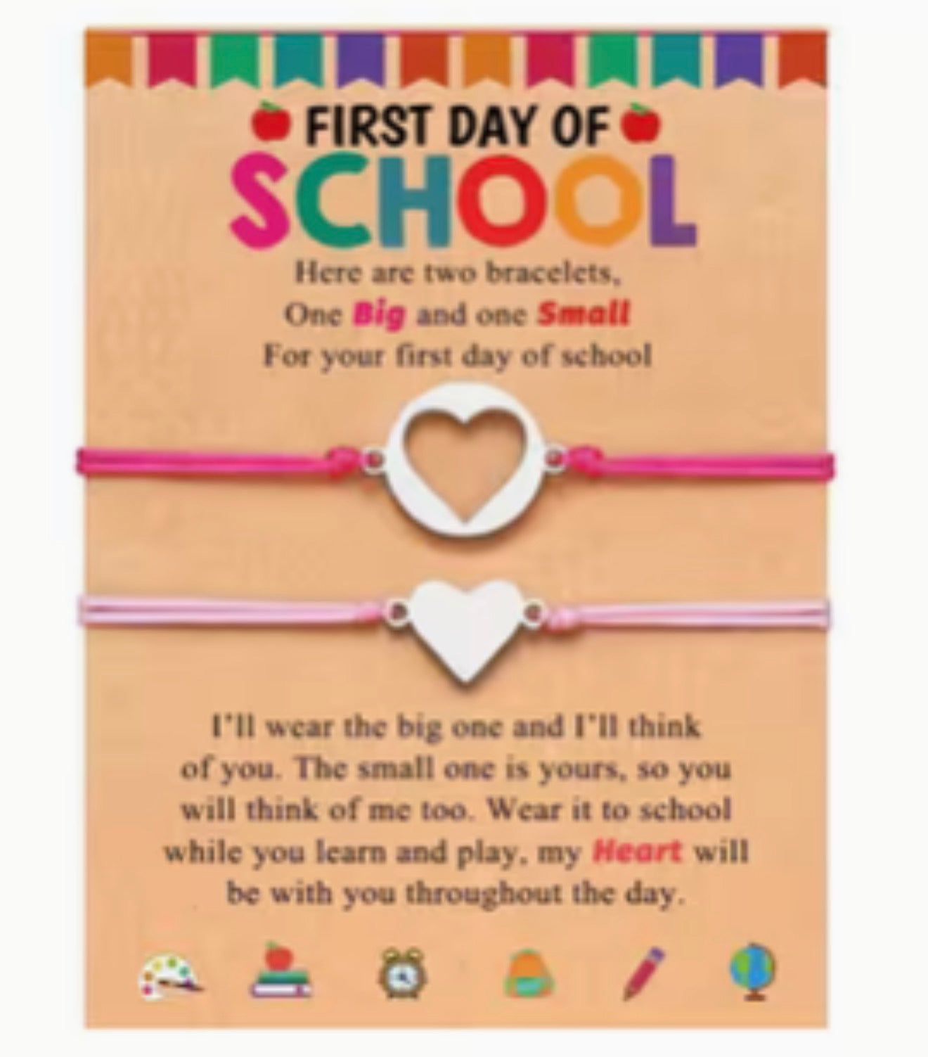 Girls First Day of School Bracelet