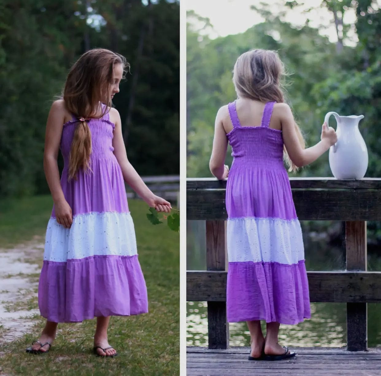 Soft Cotton Maxi Dress in Fresh Aqua Color