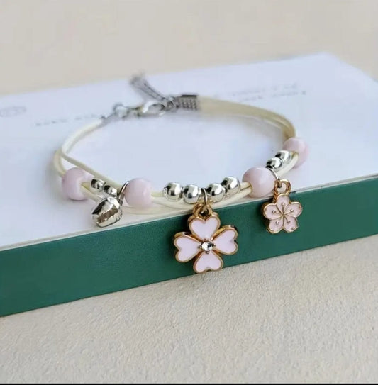 Pink Clover Bracelet