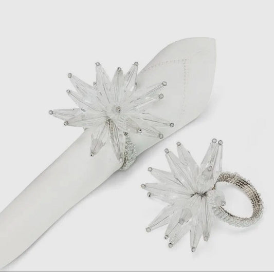 Clear Starburst Bead Napkin Ring