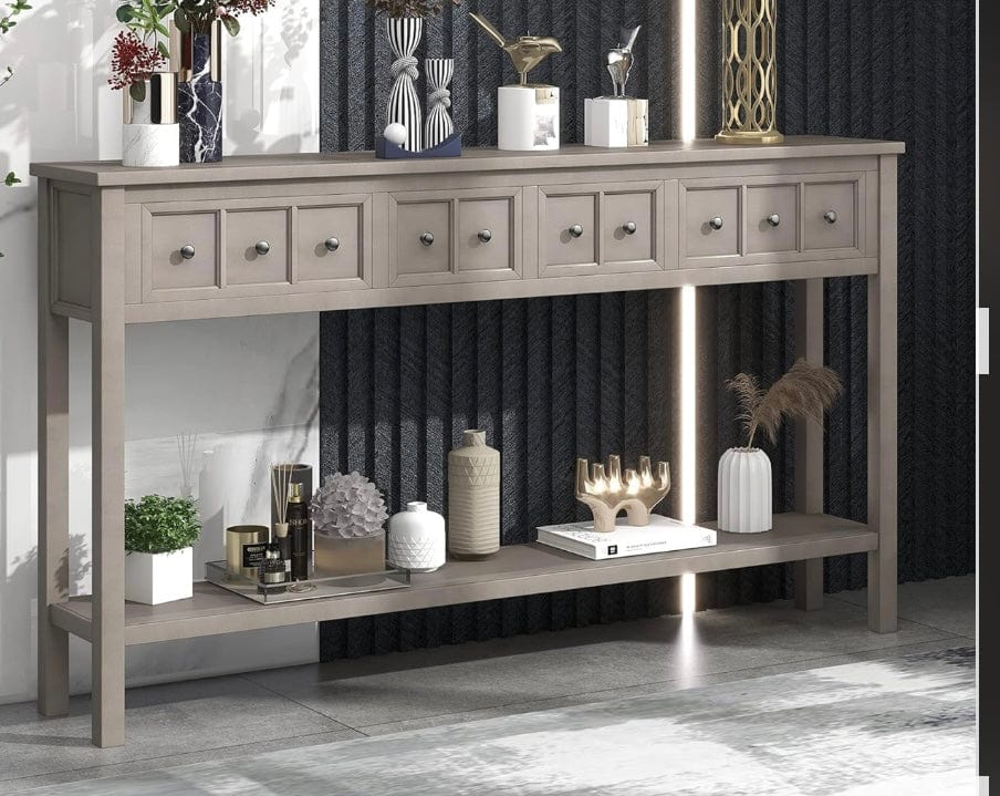 Gray Long Console Table
