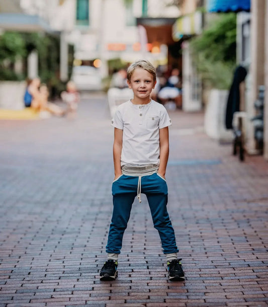 Boys Teal Green Lightweight Jogger Pants