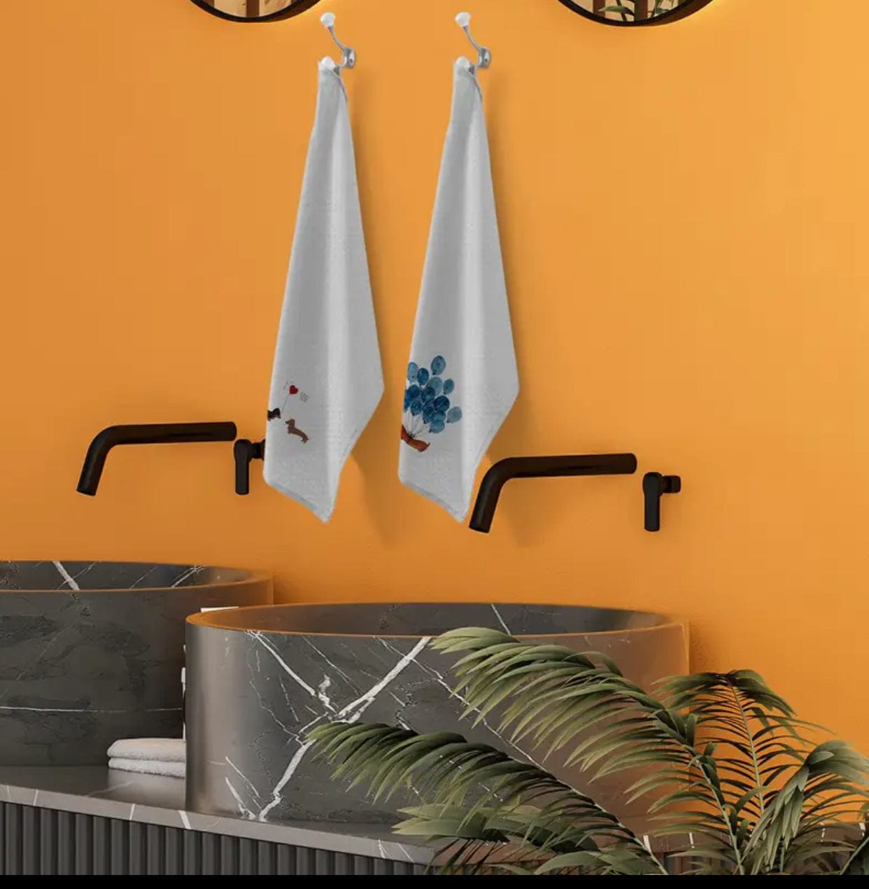 4pc Dachshund Kitchen Dish Towels