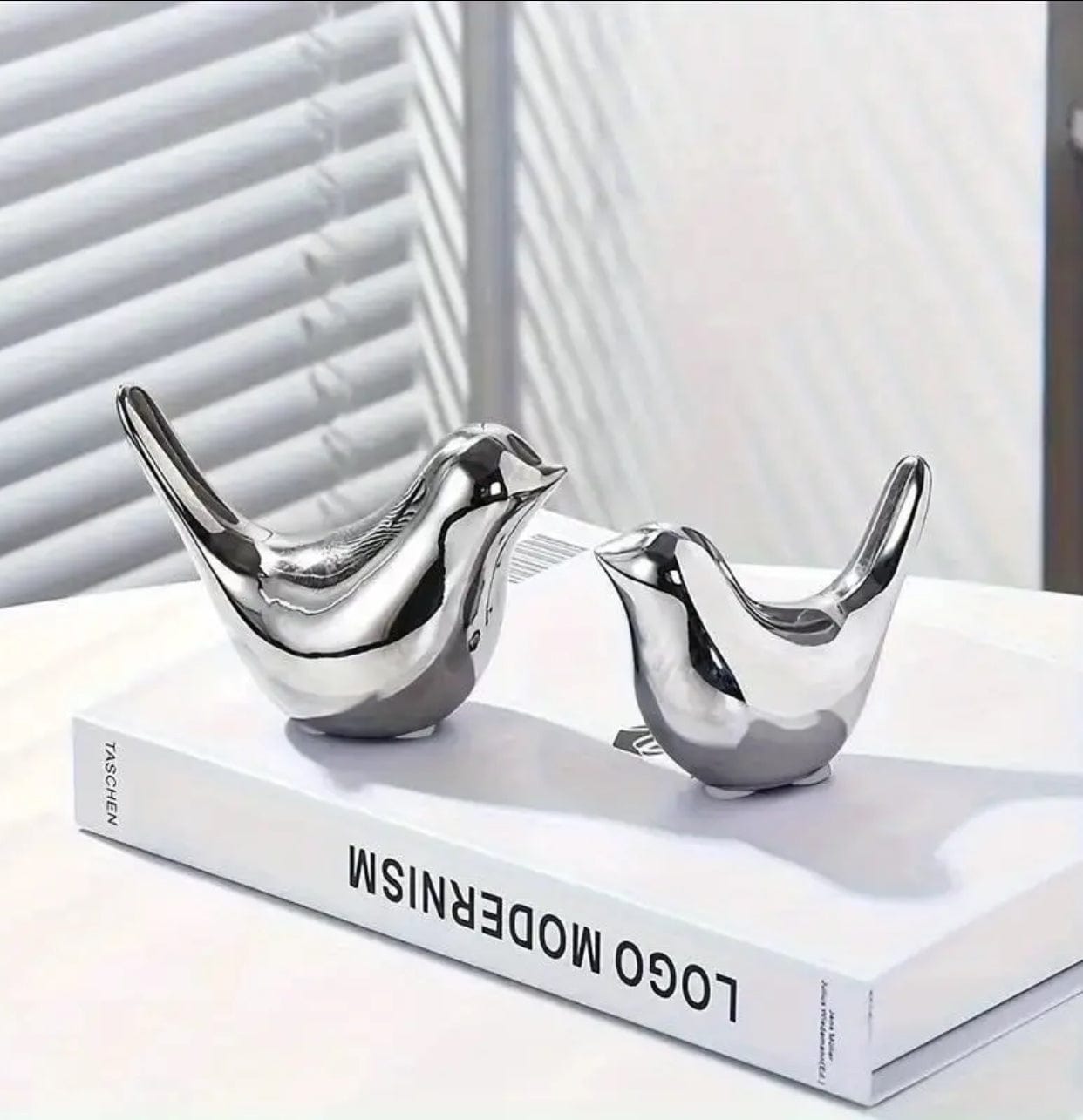 2-Piece Silver Birds Set