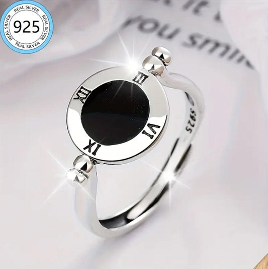 Watch Design Open Ring - Sterling Silver