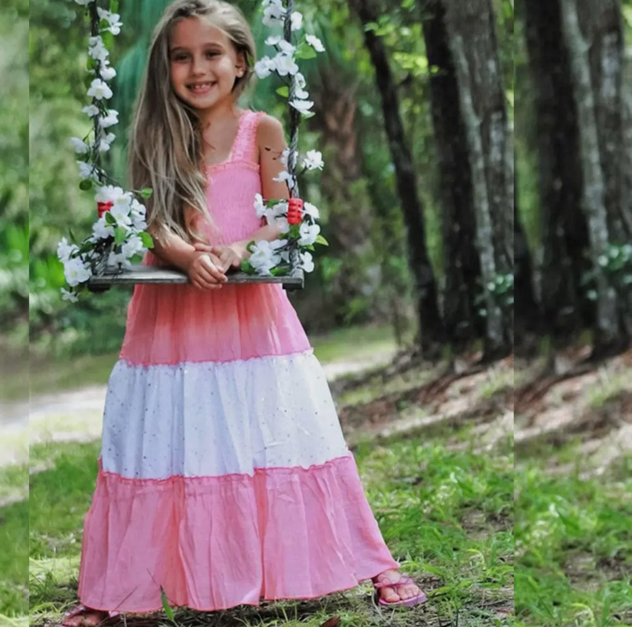 Soft Cotton Maxi Dress in Fresh Aqua Color