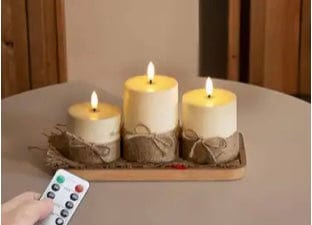 Votive Remote Floral candle set