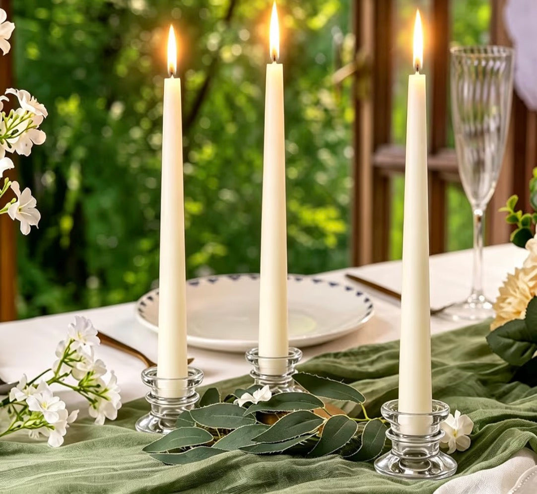 White Taper Candles