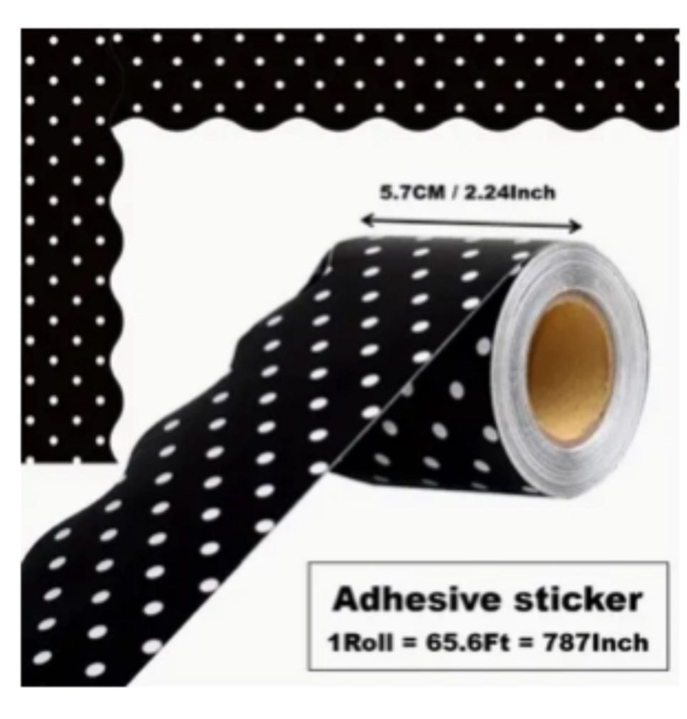 66’ Adhesive Black/White Border