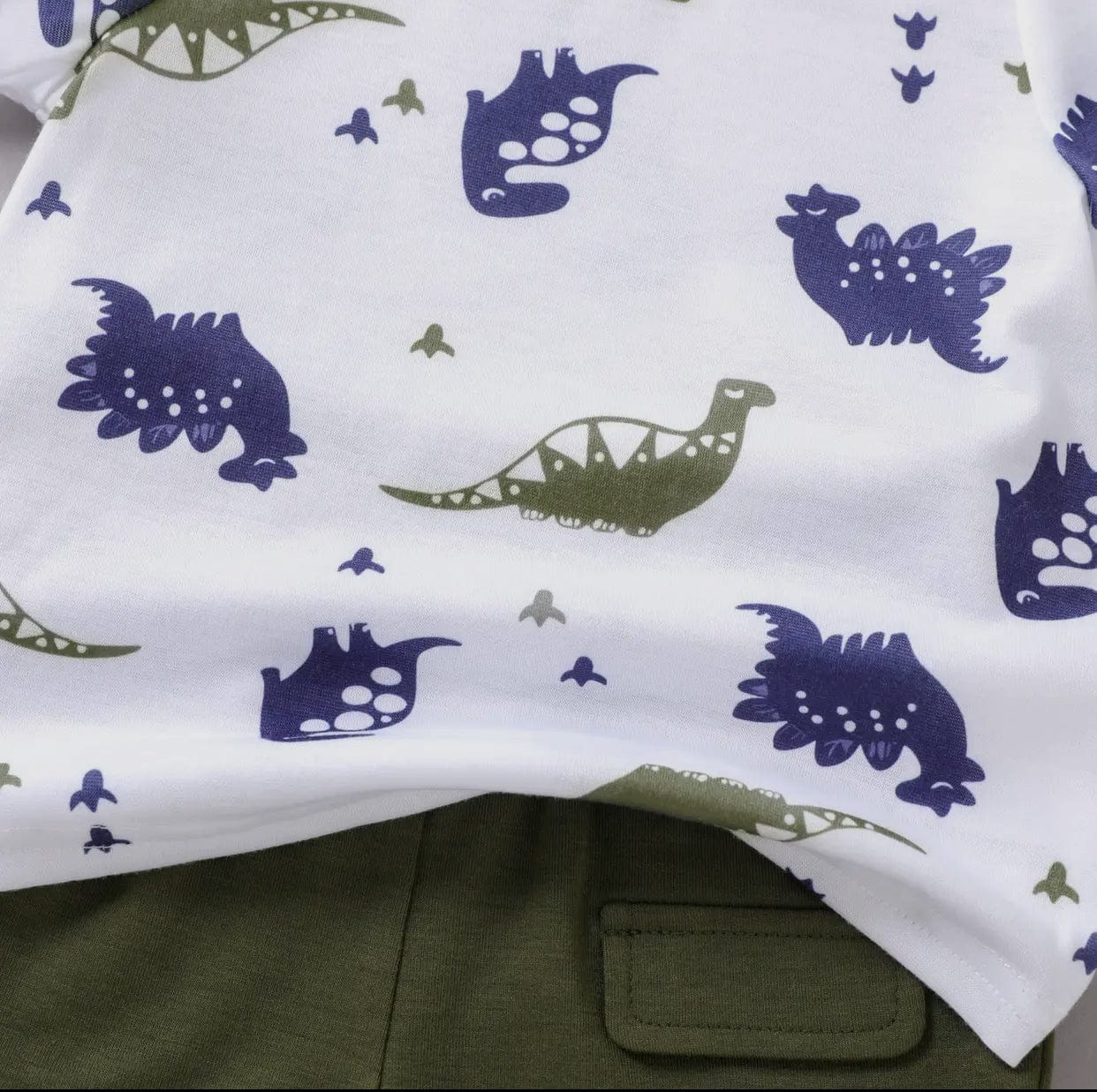2pc All Over Dinosaur Tee & Shorts Set