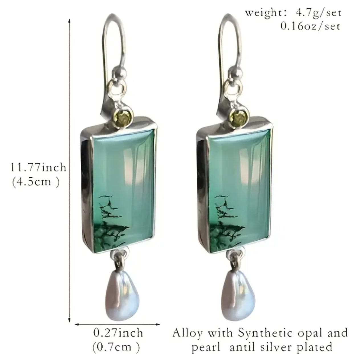 Vintage Opal and Pearl Style Earrings