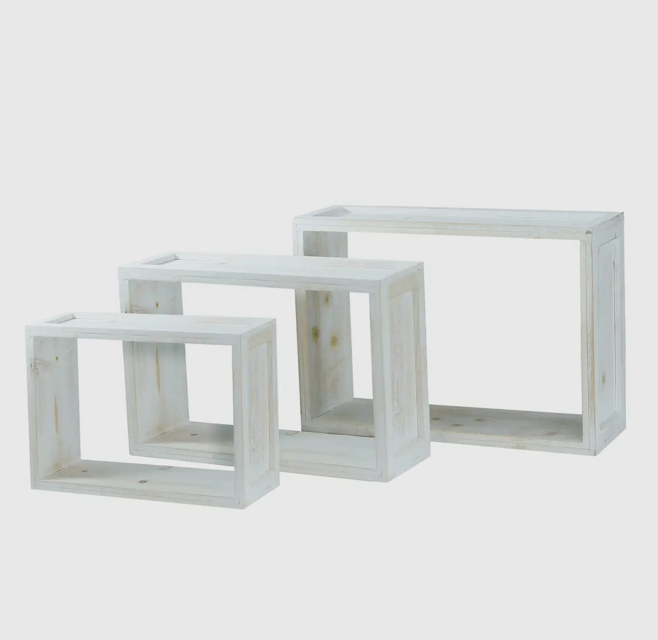 Wood Box Shelf Set of 3